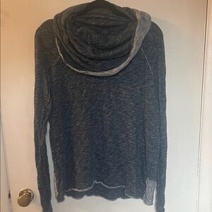 Free People Beach one size Blue cowl neck Long Sleeve Top. Good condition